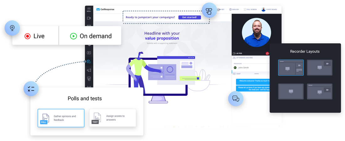 GetResponse Webinar Interface